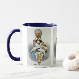 Vintage Familie, Vater mit Vierbeiner Tasse