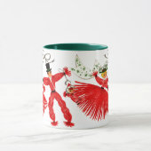 Vintage Familien-WeihnachtsTasse Tasse (Zentrum)