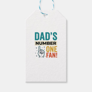 Vintage-Familiendesign: Papas größter Fan_1 Geschenkanhänger