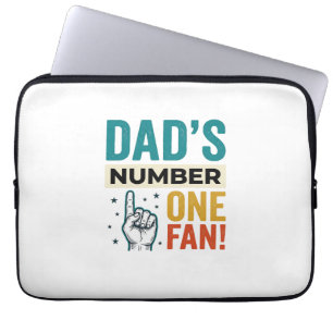 Vintage-Familiendesign: Papas größter Fan_1 Laptopschutzhülle
