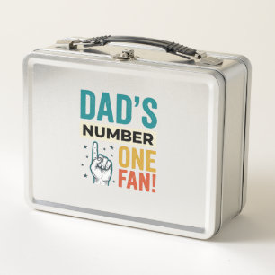 Vintage-Familiendesign: Papas größter Fan_1 Metall Brotdose