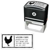 Vintage, familieneigene Eierkarton Personalisiert Permastempel (Beispiel)