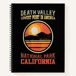 Vintage Familienurlaub Reise Death Valley Wandern Notizblock