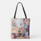 Vintage Family Art Tote Bag Tasche (Rückseite)