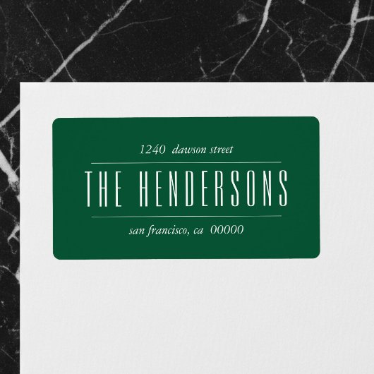 Vintage Family Name Emerald Green