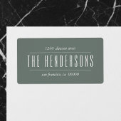 Vintage Family Name Green Address