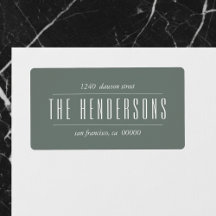 Vintage Family Name Green Address