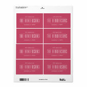 Vintage Family Name Red Address (Vorne)