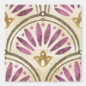Vintage Fan Palm Watercolor Pattern Tapete (Vorderseite)