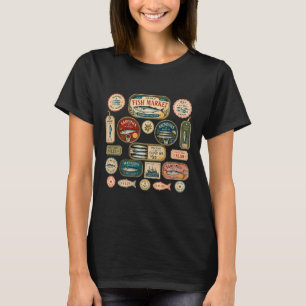 Vintage Fancy Fish Market Dosen-Sardinen T-Shirt