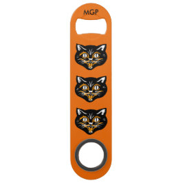 Vintage Fangzähne für Schwarze Katze im klassische Speedflaschenöffner