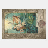 Vintage Fantasie Ephemera Decoupage Geschenkpapier Set (Vorderseite 2)