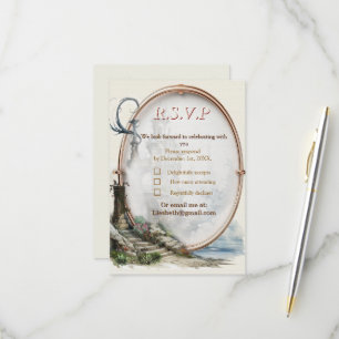 Vintage-Fantasiekunst RSVP Karte
