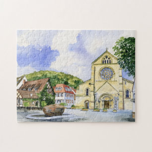Vintage Fantastische Bergwelten Puzzle