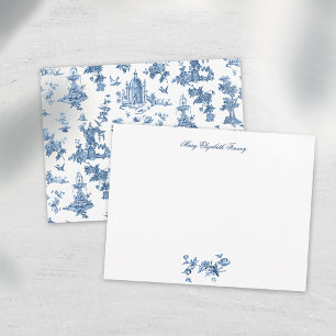 Vintage Fantastische Brunnen und Bäume Toile-Blue  Mitteilungskarte