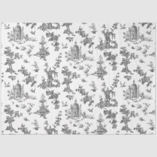 Vintage fantastische Brunnnen und Bäume Toile-B & Seidenpapier