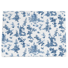 Vintage Fantastische Springbrunnen und Bäume toilb Große Geschenktüte