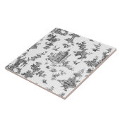 Vintage Fantastische Springbrunnen und Bäume Toile Fliese (Seite)