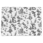 Vintage Fantastische Springbrunnen und Bäume Toile Große Geschenktüte (Vorderseite)