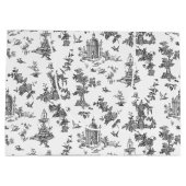 Vintage Fantastische Springbrunnen und Bäume Toile Große Geschenktüte (Rückseite)