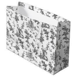 Vintage Fantastische Springbrunnen und Bäume Toile Große Geschenktüte