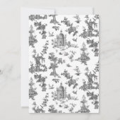 Vintage Fantastische Springbrunnen und Bäume Toile Mitteilungskarte (Rückseite)