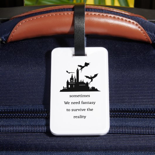 Vintage Fantasy Dragon Gepäckanhänger (Rückseite Insitu 4)