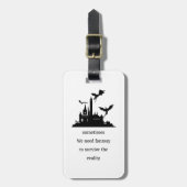 Vintage Fantasy Dragon Gepäckanhänger (Vorderseite vertikal)