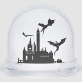 Vintage Fantasy Dragon Schneekugeln (Rückseite)