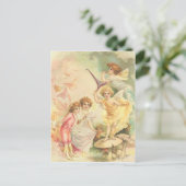 Vintage Fantasy-Feen Postkarte (Stehend Vorderseite)