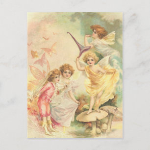 Vintage-Fantasy-Feien Postkarte