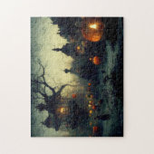 Vintage Fantasy Spooky Halloween Nacht Puzzle (Vertikal)