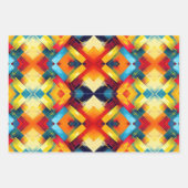 Vintage Farbbilder: Stilvolle geometrische Formen Geschenkpapier Set (Vorderseite 3)