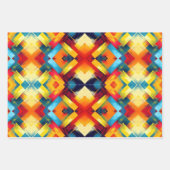 Vintage Farbbilder: Stilvolle geometrische Formen Geschenkpapier Set (Vorderseite 2)