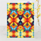 Vintage Farbbilder: Stilvolle geometrische Formen Karte (Gelbe Blume)