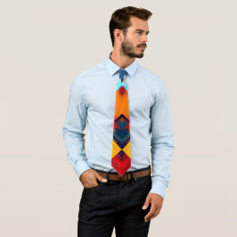 Vintage Farbbilder: Stilvolle geometrische Formen Krawatte