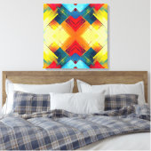 Vintage Farbbilder: Stilvolle geometrische Formen Leinwanddruck (Insitu (Schlafzimmer))