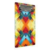 Vintage Farbbilder: Stilvolle geometrische Formen Mini Klemmbrett (Schrägansicht)