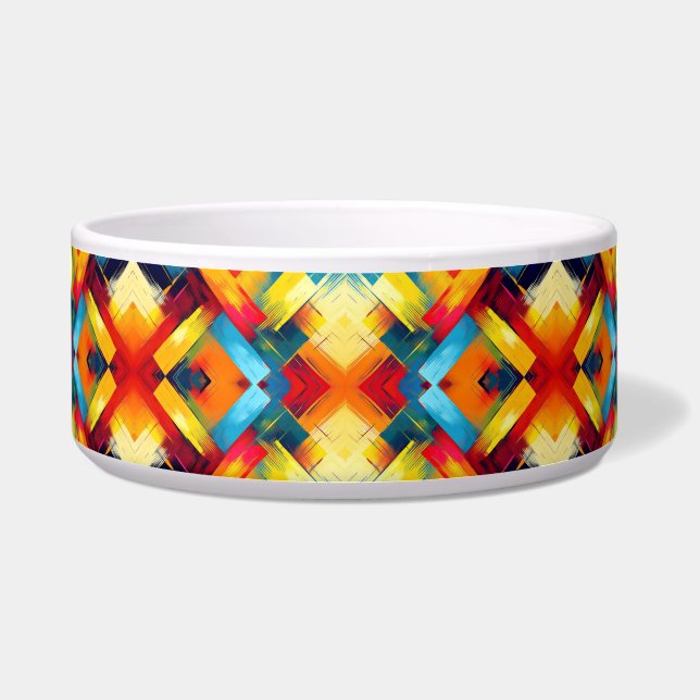 Vintage Farbbilder: Stilvolle geometrische Formen Napf (Vorderseite)