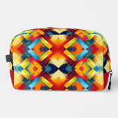 Vintage Farbbilder: Stilvolle geometrische Formen Waschbeutel (Vorderseite)