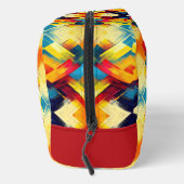 Vintage Farbbilder: Stilvolle geometrische Formen Waschbeutel (Rechts)