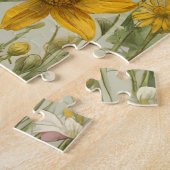 Vintage Farbblende Wildblumen Puzzle (Seite)