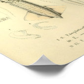 Vintage Farbdruckkunst 1845 Tintenfisch Poster (Ecke)