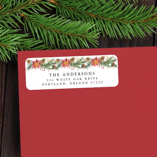 Vintage Farbe Poinsettia Urlaub