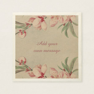 Vintage Farbe Rosa Blüte Serviette