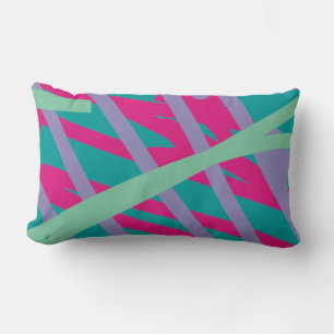 Vintage Farben der 80erachtziger jahre spritzen Lendenkissen