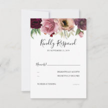 Vintage Farben Elegante Dusty Rose Wedding RSVP