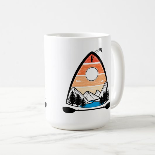 Vintage Farben im Freien Kajak Kaffeetasse (VorderseiteRechts)