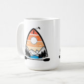 Vintage Farben im Freien Kajak Kaffeetasse (Vorderseite Links)
