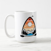 Vintage Farben im Freien Kajak Kaffeetasse (Links)
